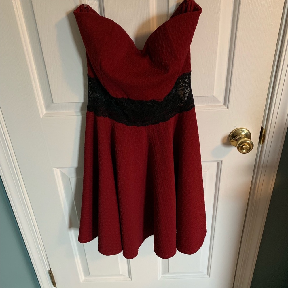 Strapless swing dress